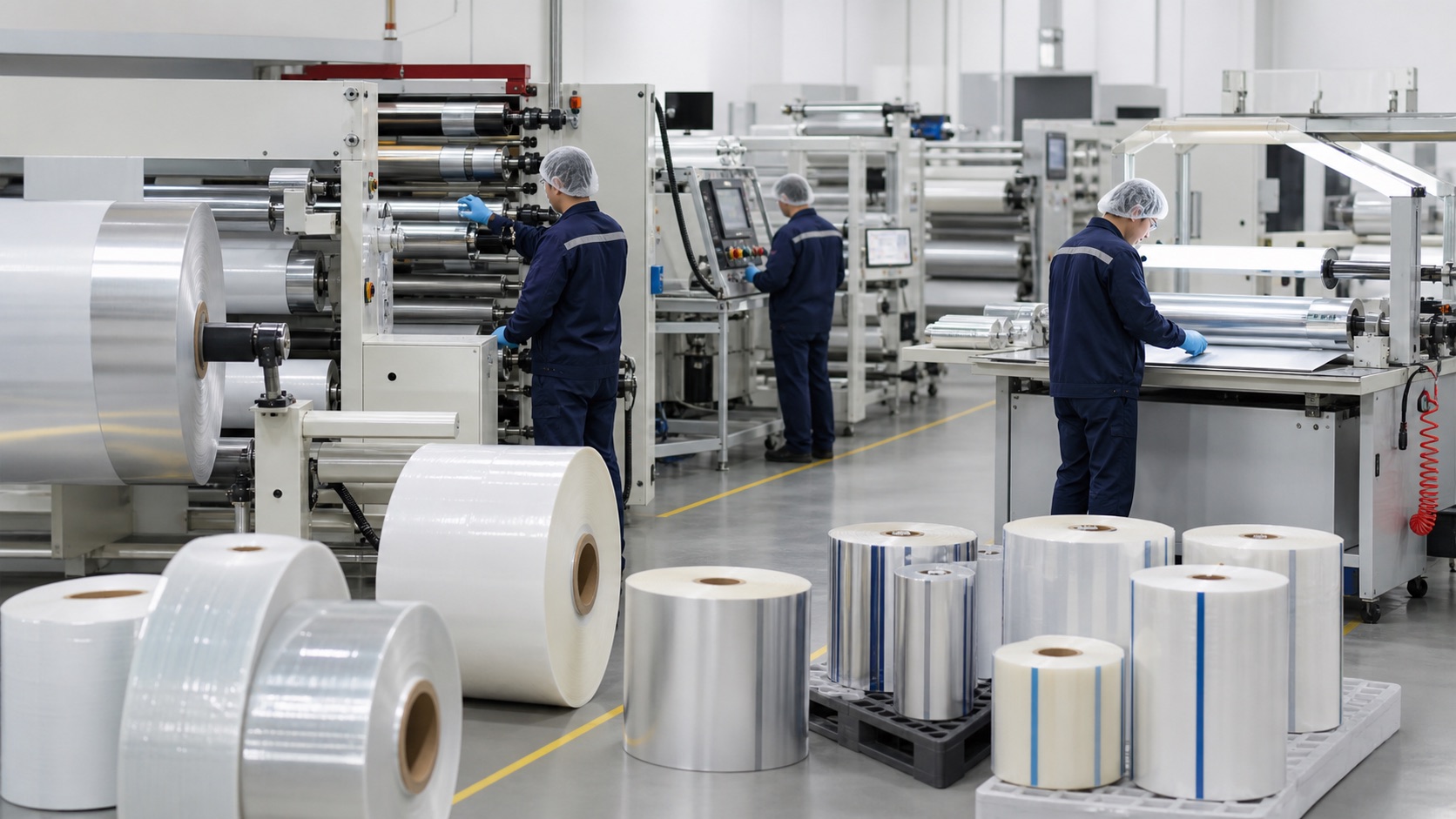 Illustrative slitting and rewinding process